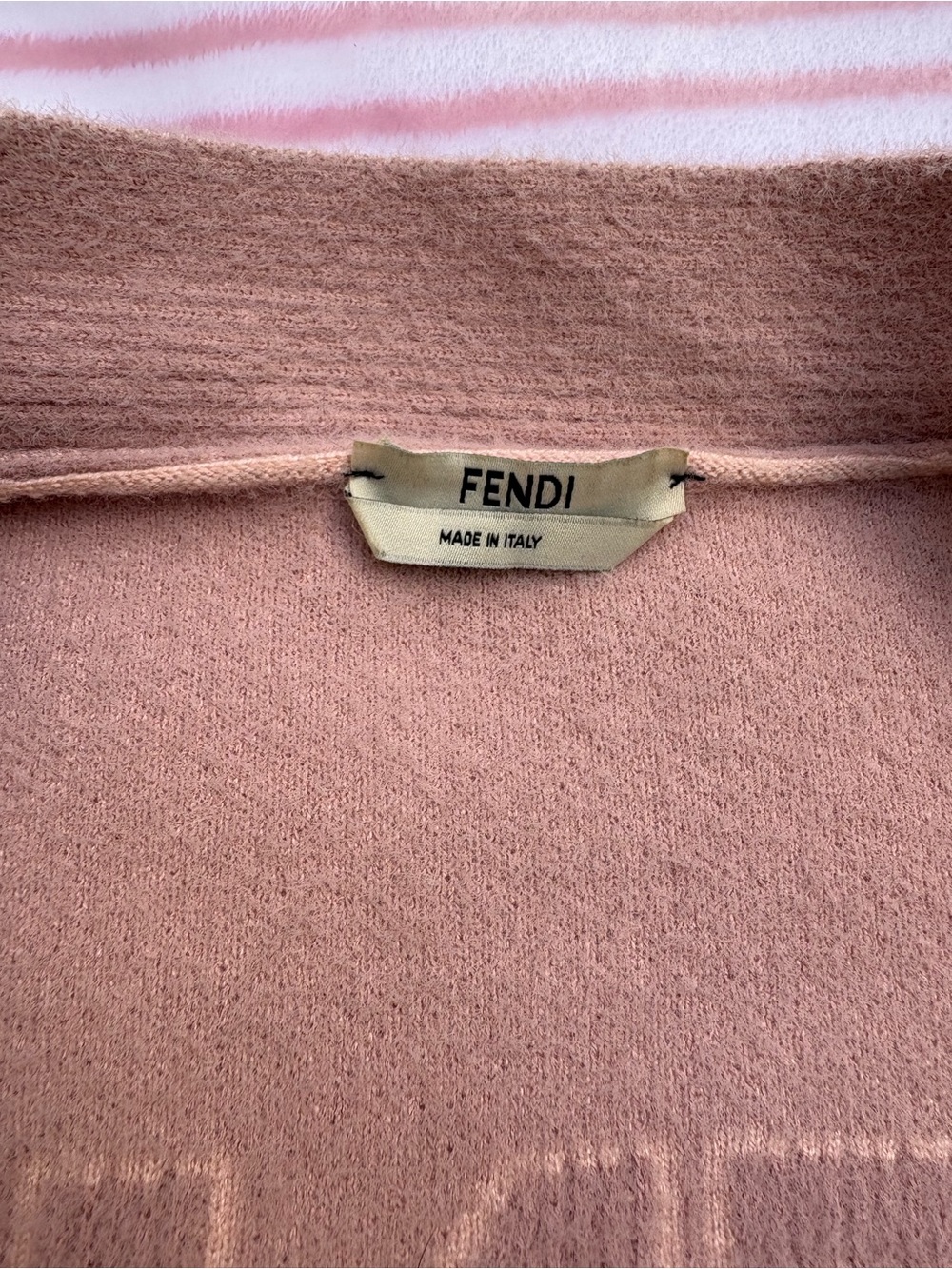 Fendi Pink Knit Cardigan